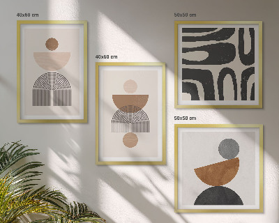 Set de cuadros modernos para salón Diseño bohemio abstracto