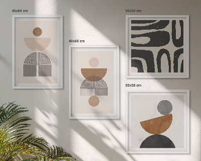 Set de cuadros modernos para salón Diseño bohemio abstracto