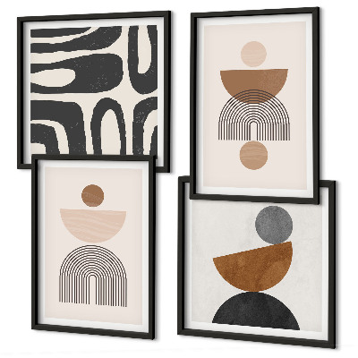 Set de cuadros modernos para salón Diseño bohemio abstracto
