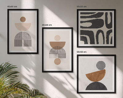 Set de cuadros modernos para salón Diseño bohemio abstracto