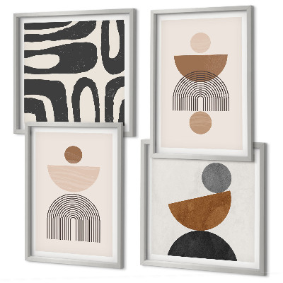 Set de cuadros modernos para salón Diseño bohemio abstracto