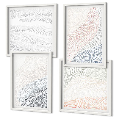 Galería de pared Ondas abstractas en tonos pastel
