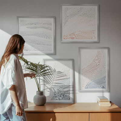 Galería de pared Ondas abstractas en tonos pastel