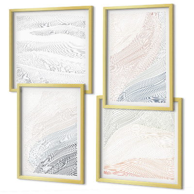 Galería de pared Ondas abstractas en tonos pastel