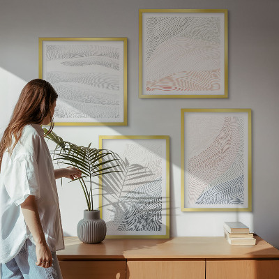 Galería de pared Ondas abstractas en tonos pastel