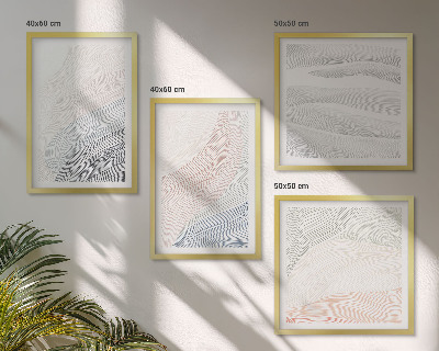 Galería de pared Ondas abstractas en tonos pastel