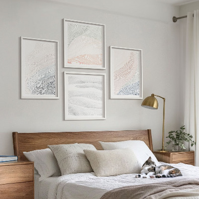Galería de pared Ondas abstractas en tonos pastel
