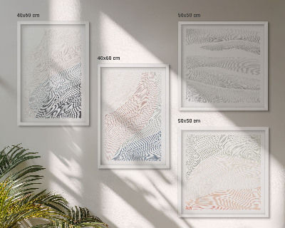 Galería de pared Ondas abstractas en tonos pastel