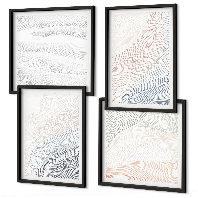 Galería de pared Ondas abstractas en tonos pastel