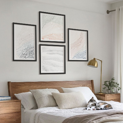 Galería de pared Ondas abstractas en tonos pastel