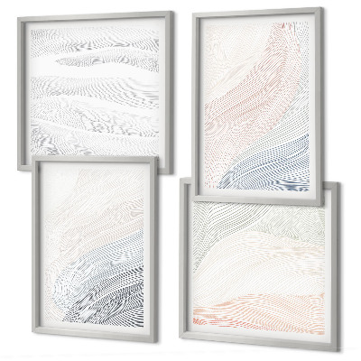Galería de pared Ondas abstractas en tonos pastel