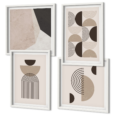 Set de cuadros modernos para salón Patrones geométricos abstractos