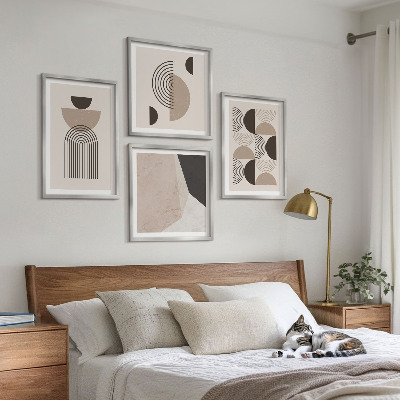 Set de cuadros modernos para salón Patrones geométricos abstractos