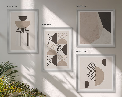 Set de cuadros modernos para salón Patrones geométricos abstractos