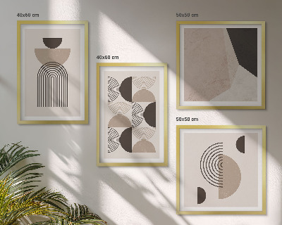Set de cuadros modernos para salón Patrones geométricos abstractos