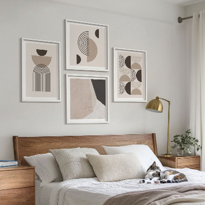 Set de cuadros modernos para salón Patrones geométricos abstractos