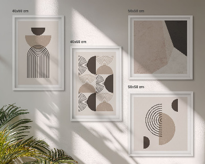 Set de cuadros modernos para salón Patrones geométricos abstractos