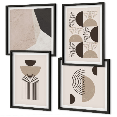 Set de cuadros modernos para salón Patrones geométricos abstractos