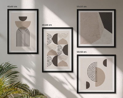 Set de cuadros modernos para salón Patrones geométricos abstractos
