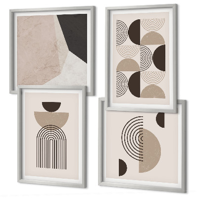 Set de cuadros modernos para salón Patrones geométricos abstractos