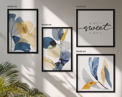 Galería de pared Motivos vegetales en acuarela