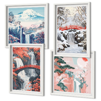 Galería de pared Paisajes de montaña y cascadas