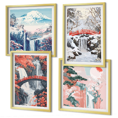Galería de pared Paisajes de montaña y cascadas