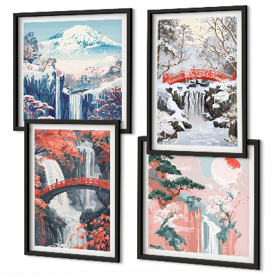 Galería de pared Paisajes de montaña y cascadas