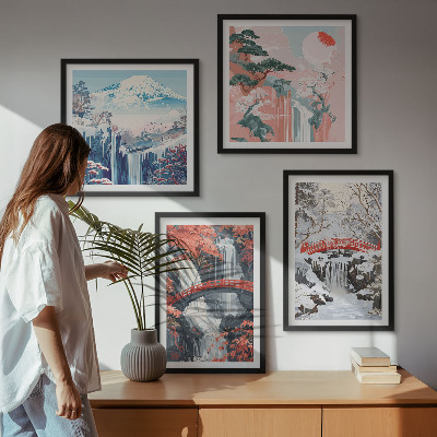 Galería de pared Paisajes de montaña y cascadas