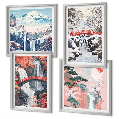 Galería de pared Paisajes de montaña y cascadas