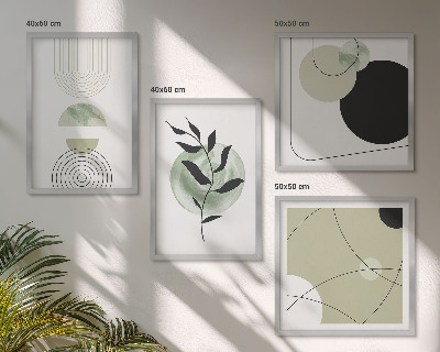 Set de cuadros modernos para salón motivos vegetales abstractos