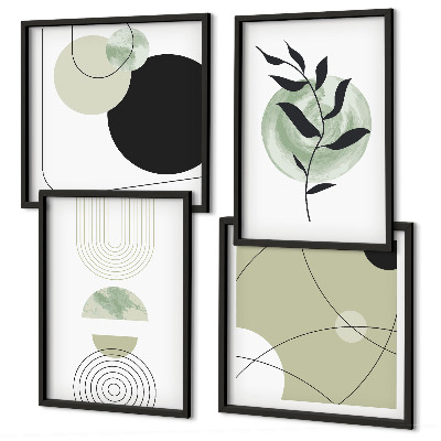 Set de cuadros modernos para salón motivos vegetales abstractos
