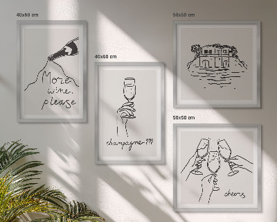 Galería de pared Momentos de alegría con vino de champán
