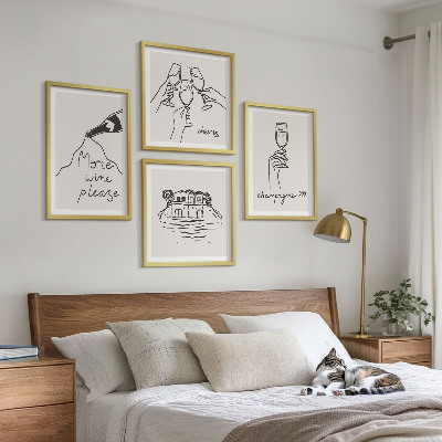 Galería de pared Momentos de alegría con vino de champán