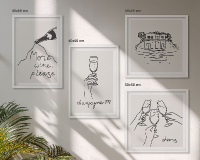 Galería de pared Momentos de alegría con vino de champán