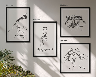 Galería de pared Momentos de alegría con vino de champán