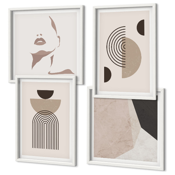 Galería de pared Formas faciales abstractas