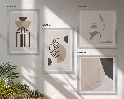 Galería de pared Formas faciales abstractas