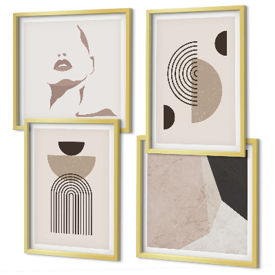 Galería de pared Formas faciales abstractas