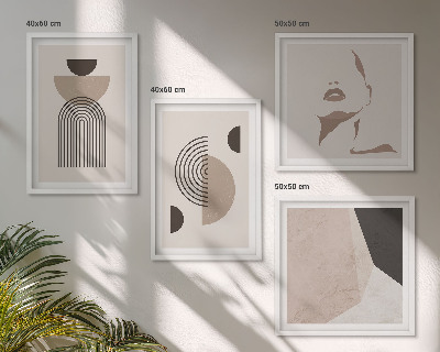 Galería de pared Formas faciales abstractas