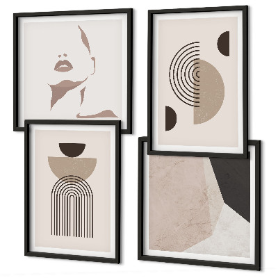 Galería de pared Formas faciales abstractas