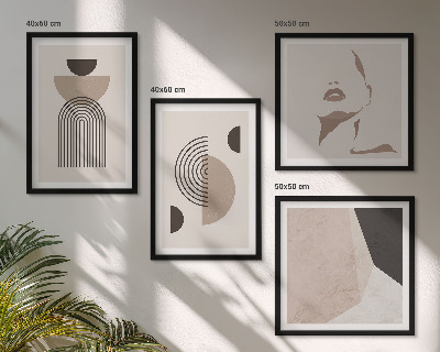 Galería de pared Formas faciales abstractas