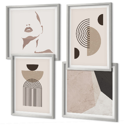 Galería de pared Formas faciales abstractas