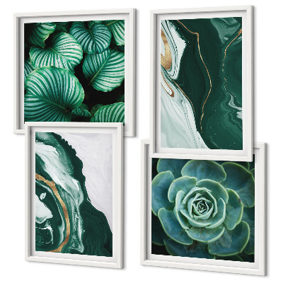 Galería de pared Patrones abstractos de hojas suculentas