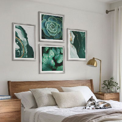 Galería de pared Patrones abstractos de hojas suculentas