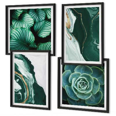 Galería de pared Patrones abstractos de hojas suculentas