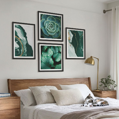 Galería de pared Patrones abstractos de hojas suculentas
