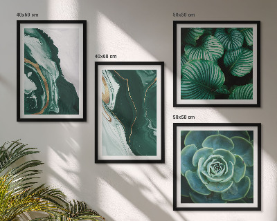 Galería de pared Patrones abstractos de hojas suculentas