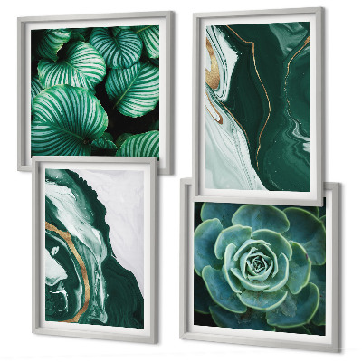 Galería de pared Patrones abstractos de hojas suculentas