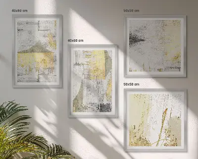 Set de cuadros modernos para salón con patrones abstractos minimalistas